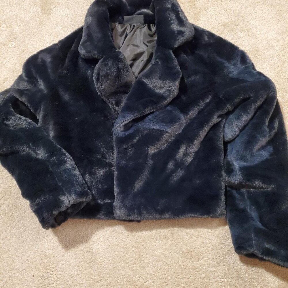 Faux Mink Cropped Jacket